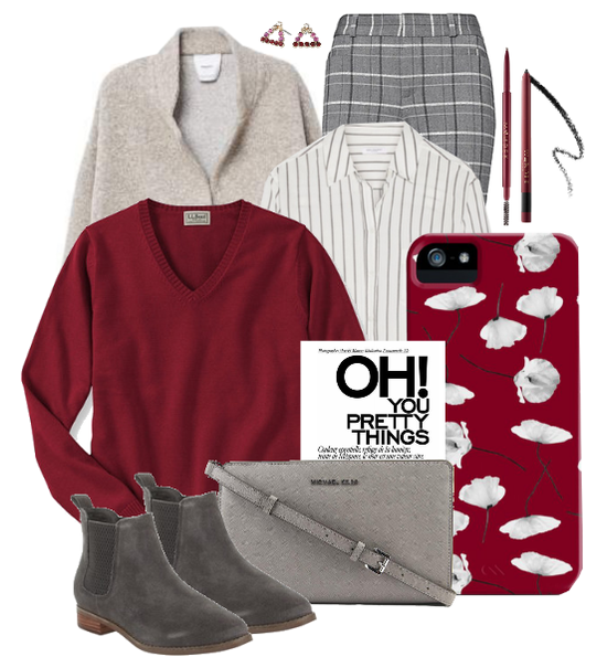 Cute red sweater outfit ideas - Find A Way by JWP