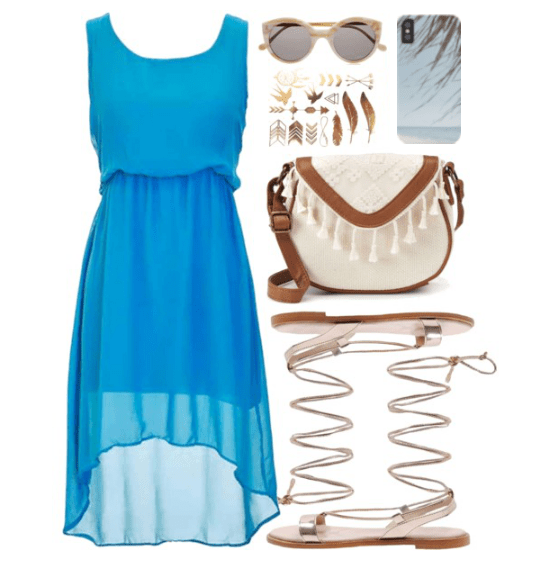 Neon blue summer dress - beach | vacation - Find A Way by JWP