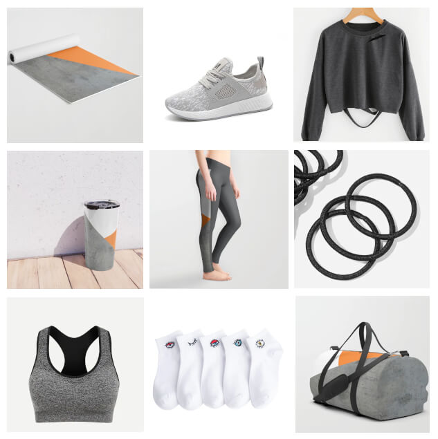 Orange gray yoga outfit - Athleisure - Find A Way by JWP