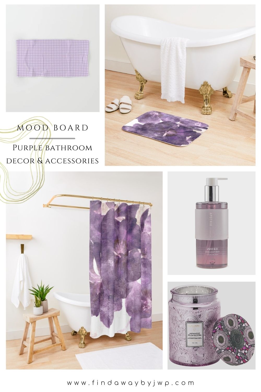 aubergine bathroom accessories