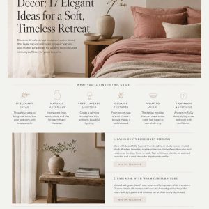 Rose Bedroom Decor: 17 Grounded Ideas for a Soft Retreat