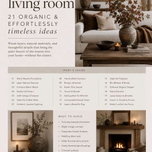 Cozy Fall Living Room Organic & Effortlessly Timeless Ideas