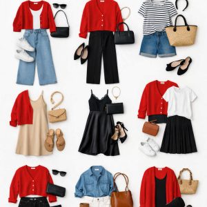 How to Style a Red Cardigan